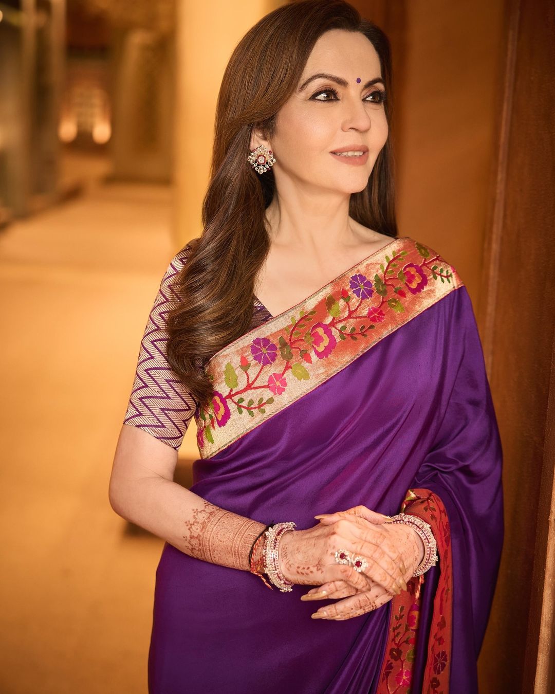 Nita Ambani Stuns in Traditional Maharashtrian Paithani Sari Mohi fashion Nita Ambani Stuns in Traditional Maharashtrian Paithani Sari Mohi fashion