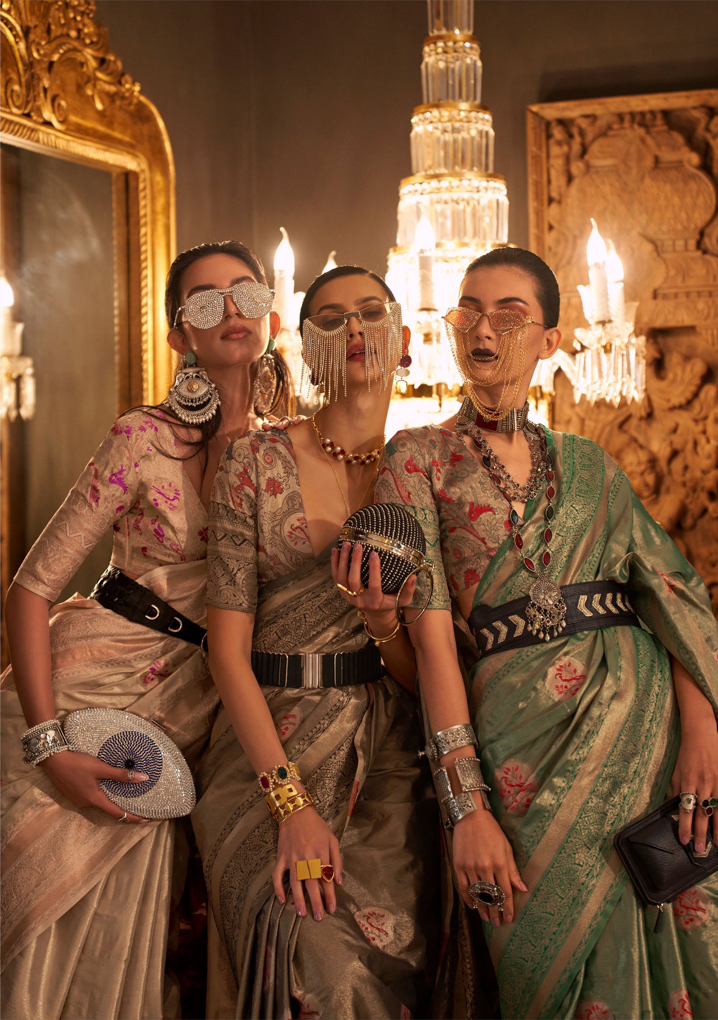 Green Kanwal Zari Handloom Saree