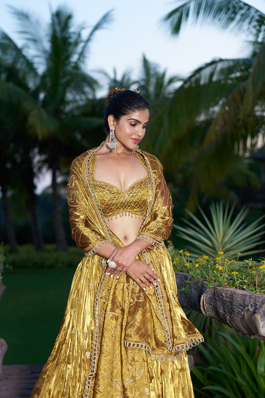 Gold Eid Lehenga