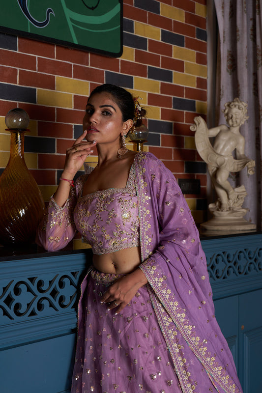 Dusty Purple Eid Lehenga