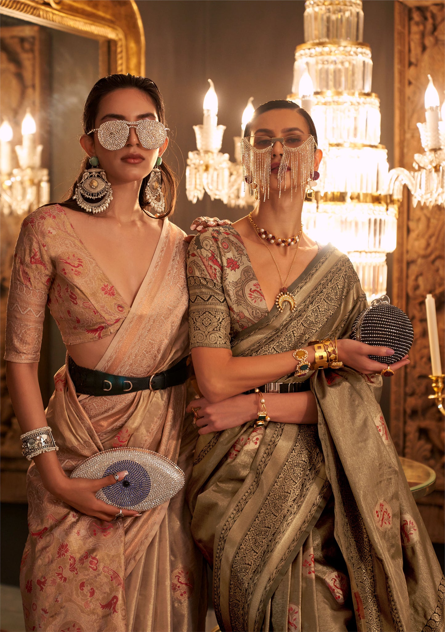 Lavender Kanwal Zari Handloom Saree