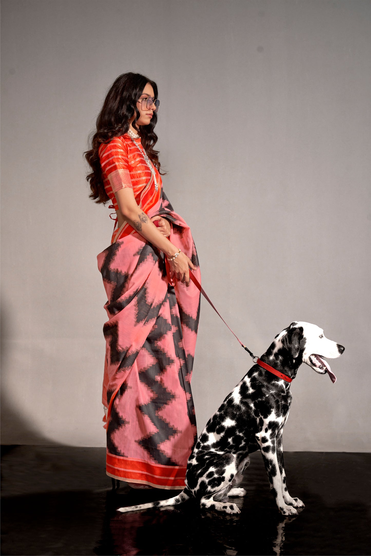 Pink Khimsaar Spun Handloom Saree