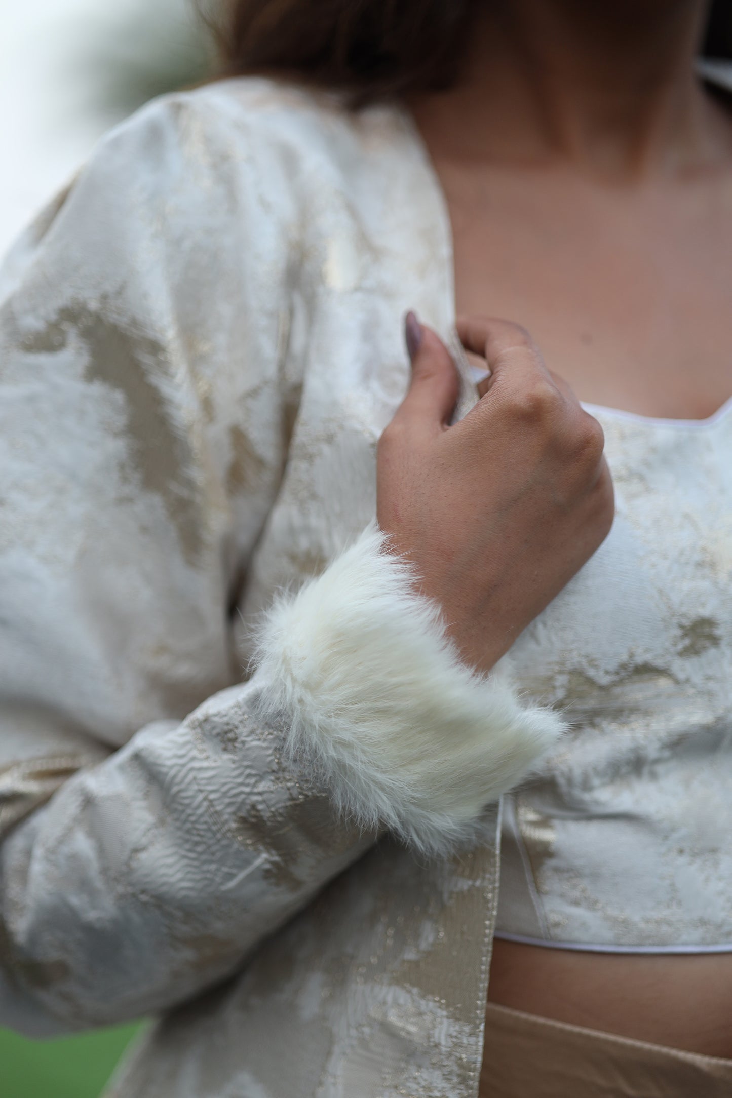 Ivory Glow white & gold 3piece set