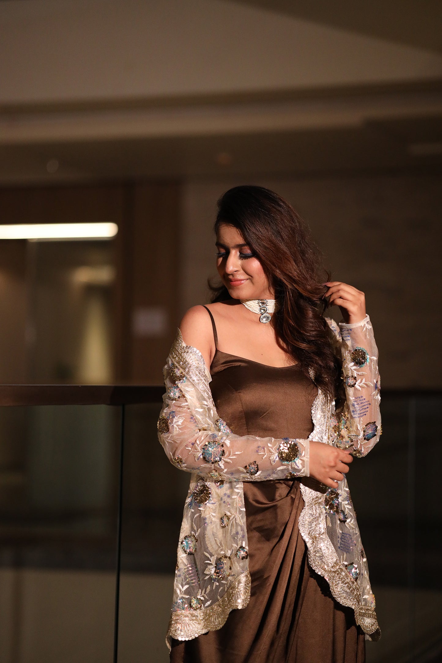 Cappuccino Charm jumpsuit with jacket