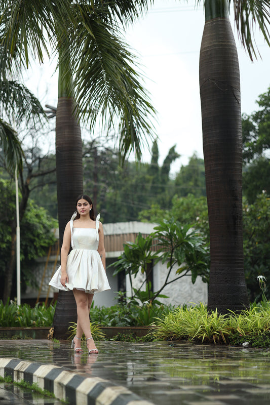 Starlit Doll Silver Shimmer mini Dress