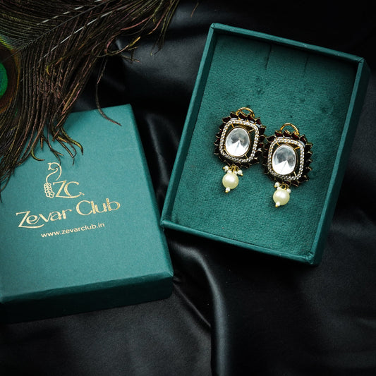 Veda Pearl Drop Polki Earrings