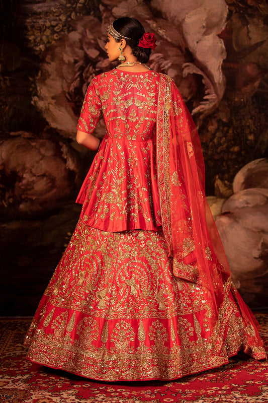 Zoya Red Bridal Lehenga