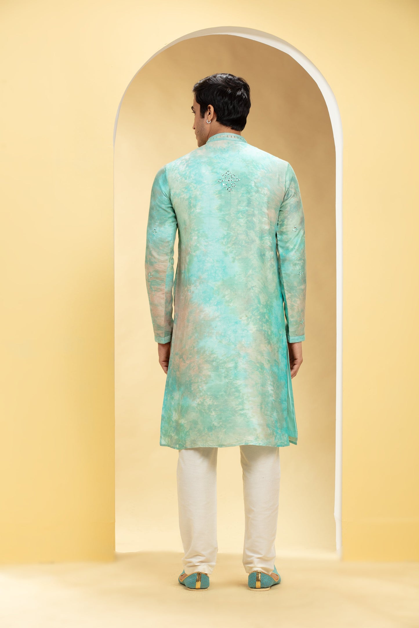 Turquoise Blue tie and die pajama set