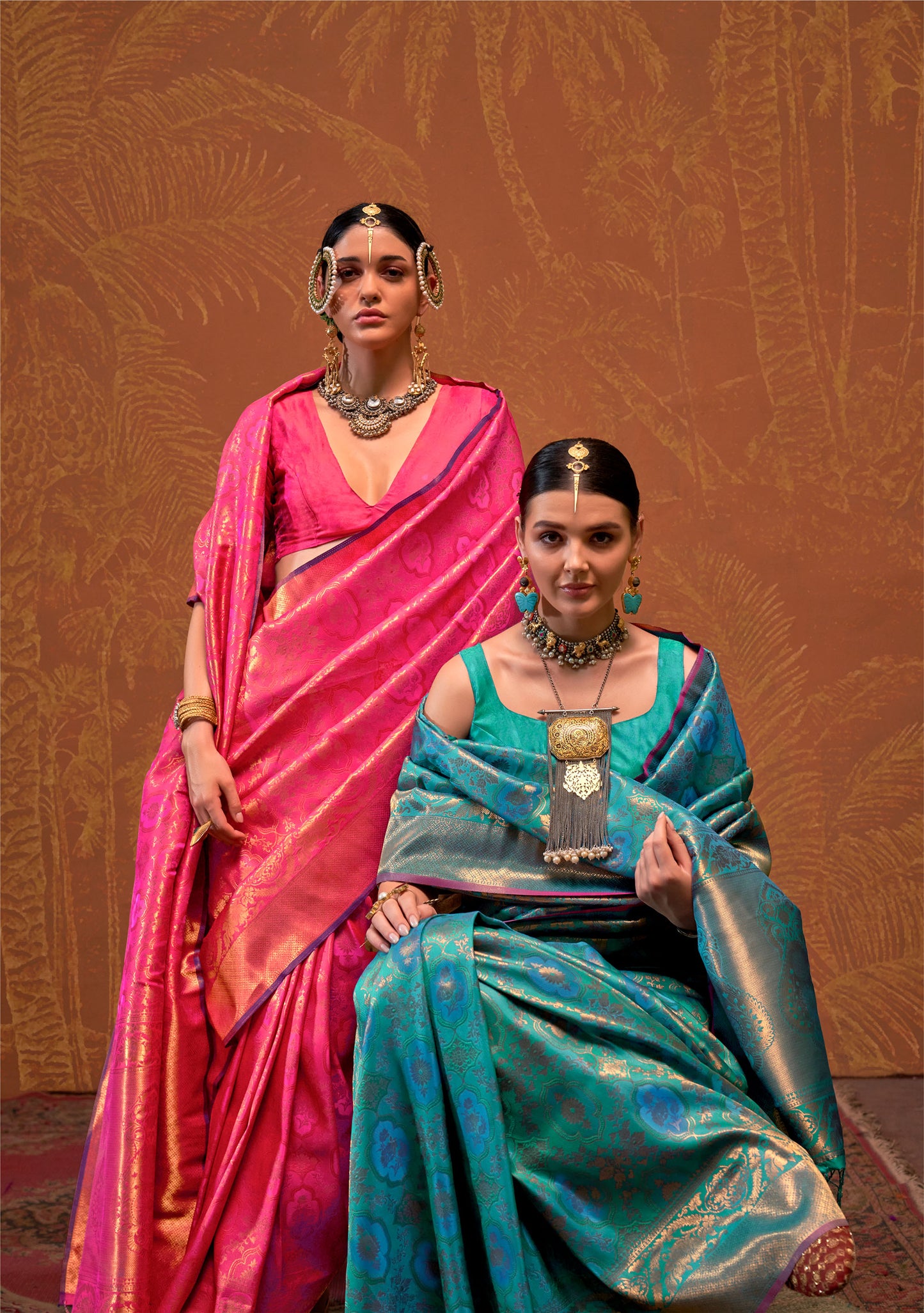 Pink Kaala Ruby Handloom Silk Saree