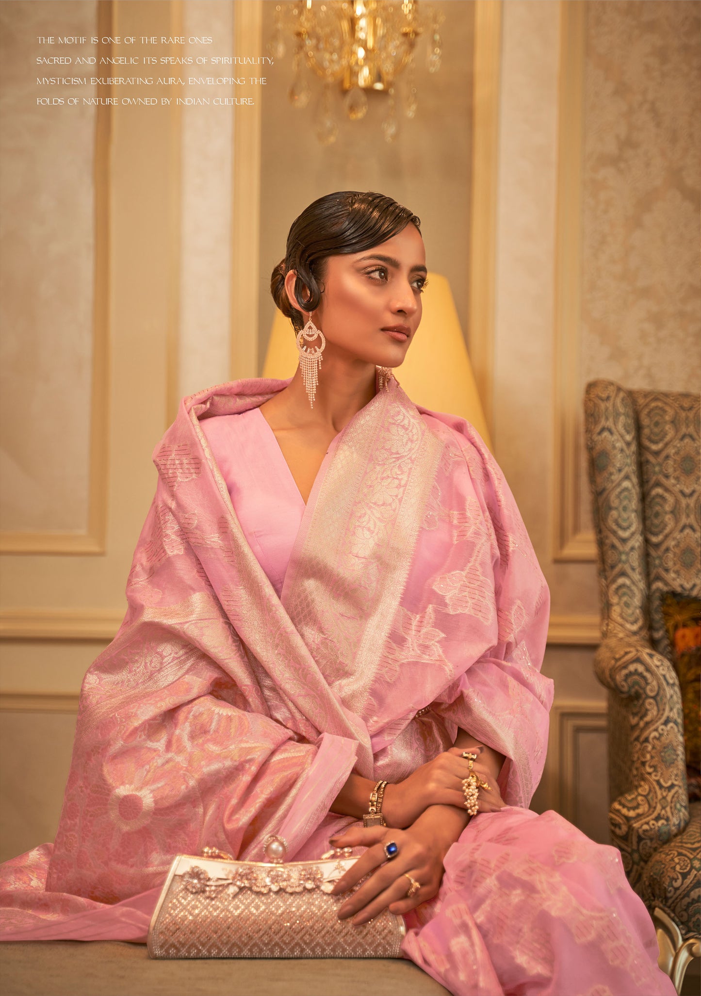 Pink Kyma Silk Modal Handloom Saree