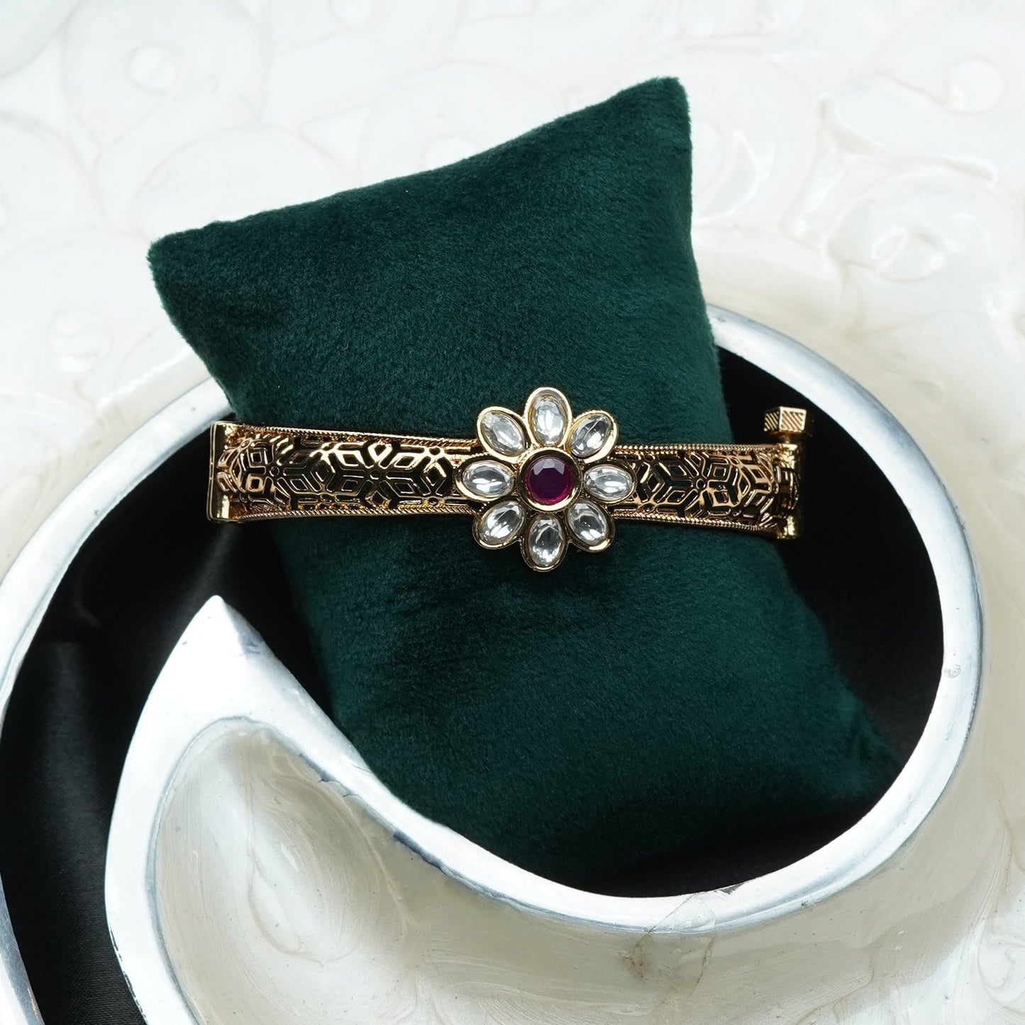 Mythili Two-in-One Antique Gold Bracelet