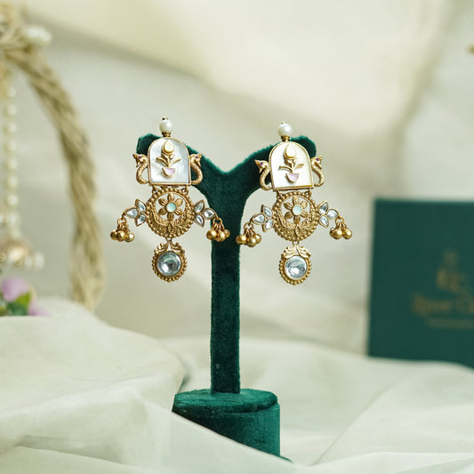 Antique Gold Handcrafted Traditional Earrings