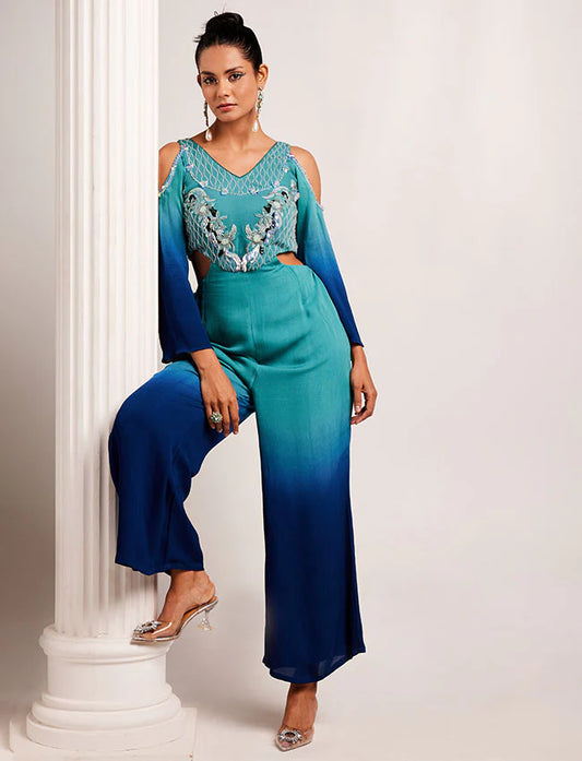 Oceanic symphony jumpsuit