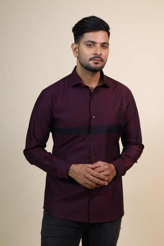Burgundy Premium Giza Mauvais Burgundy Shirt