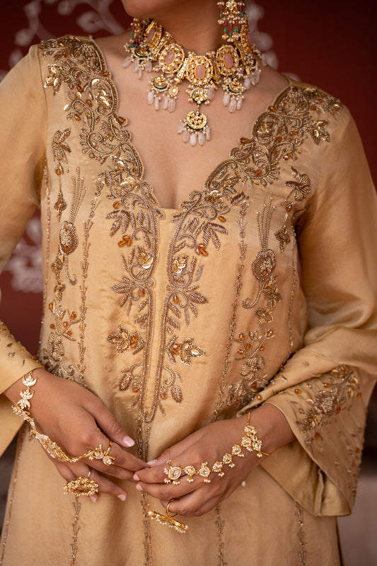 Zar Baari Hand-Embroidered A-line Kurta Set