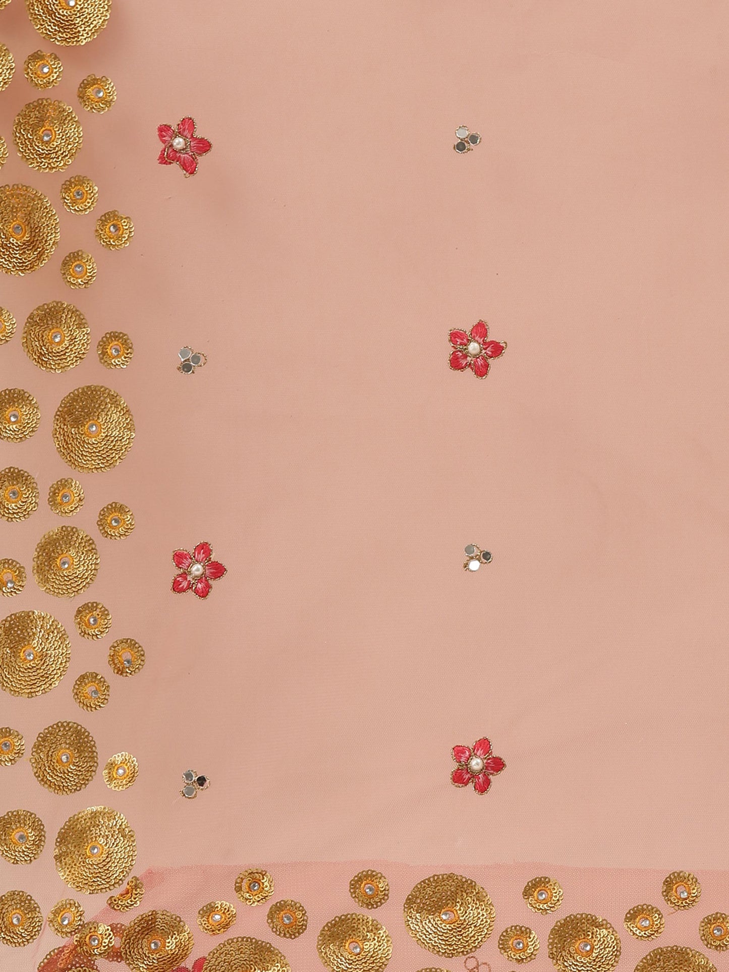 Mustard Net Semi stitched Coding, Sequins & Saroski Stone Work Lehenga Choli