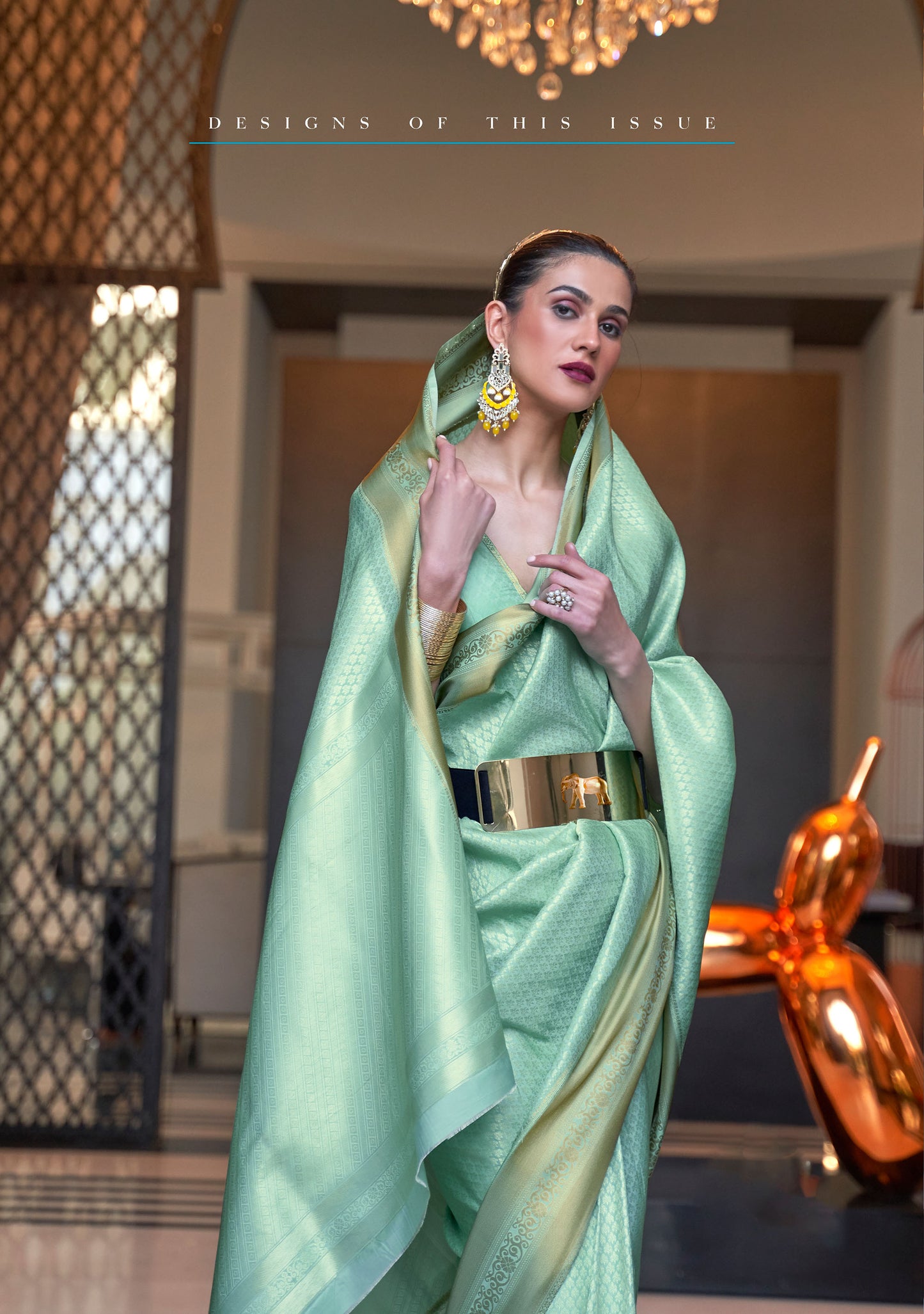 Green Khitaab Silk Handloom Saree