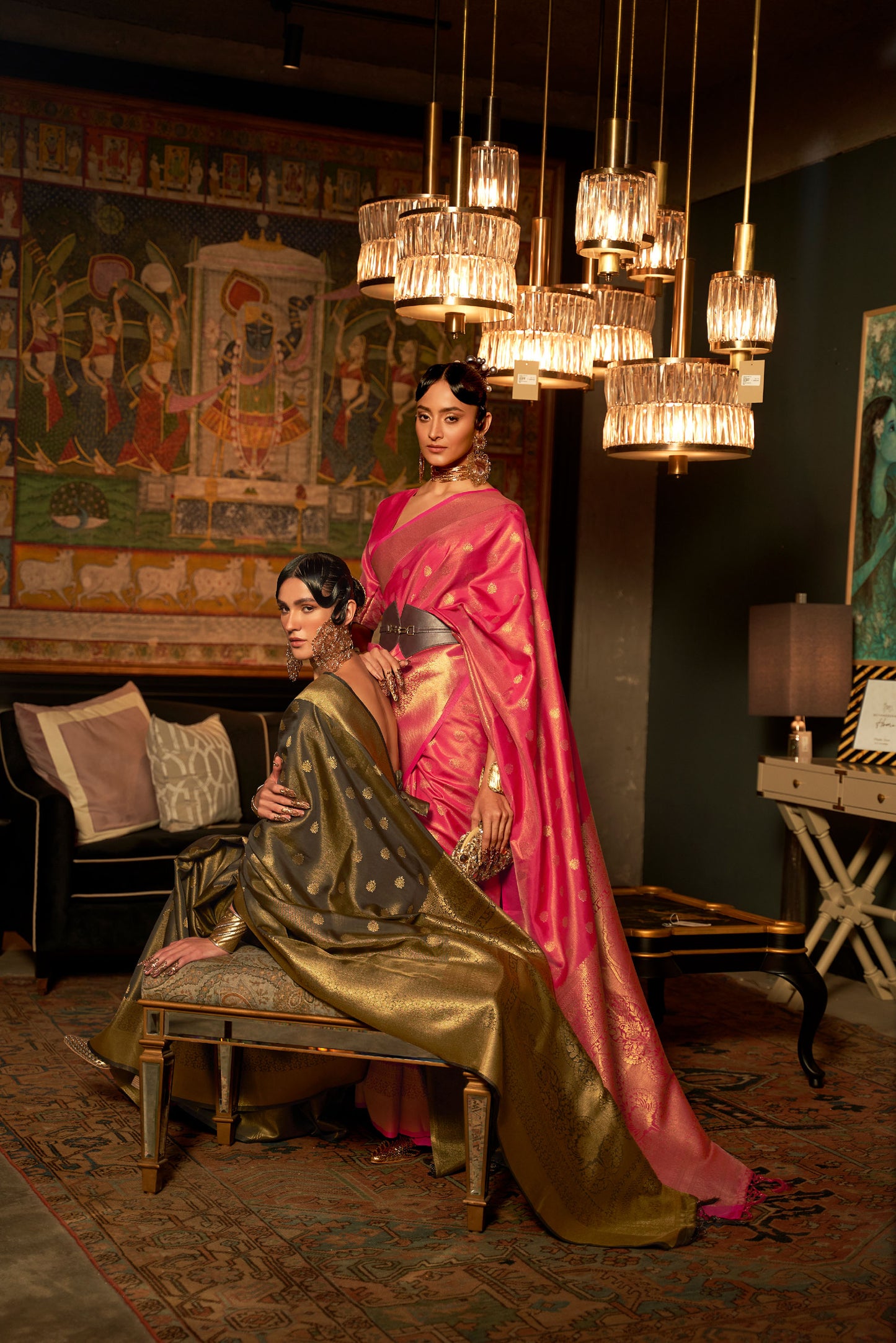 Pink Karnaaz Silk Zari Woven Saree