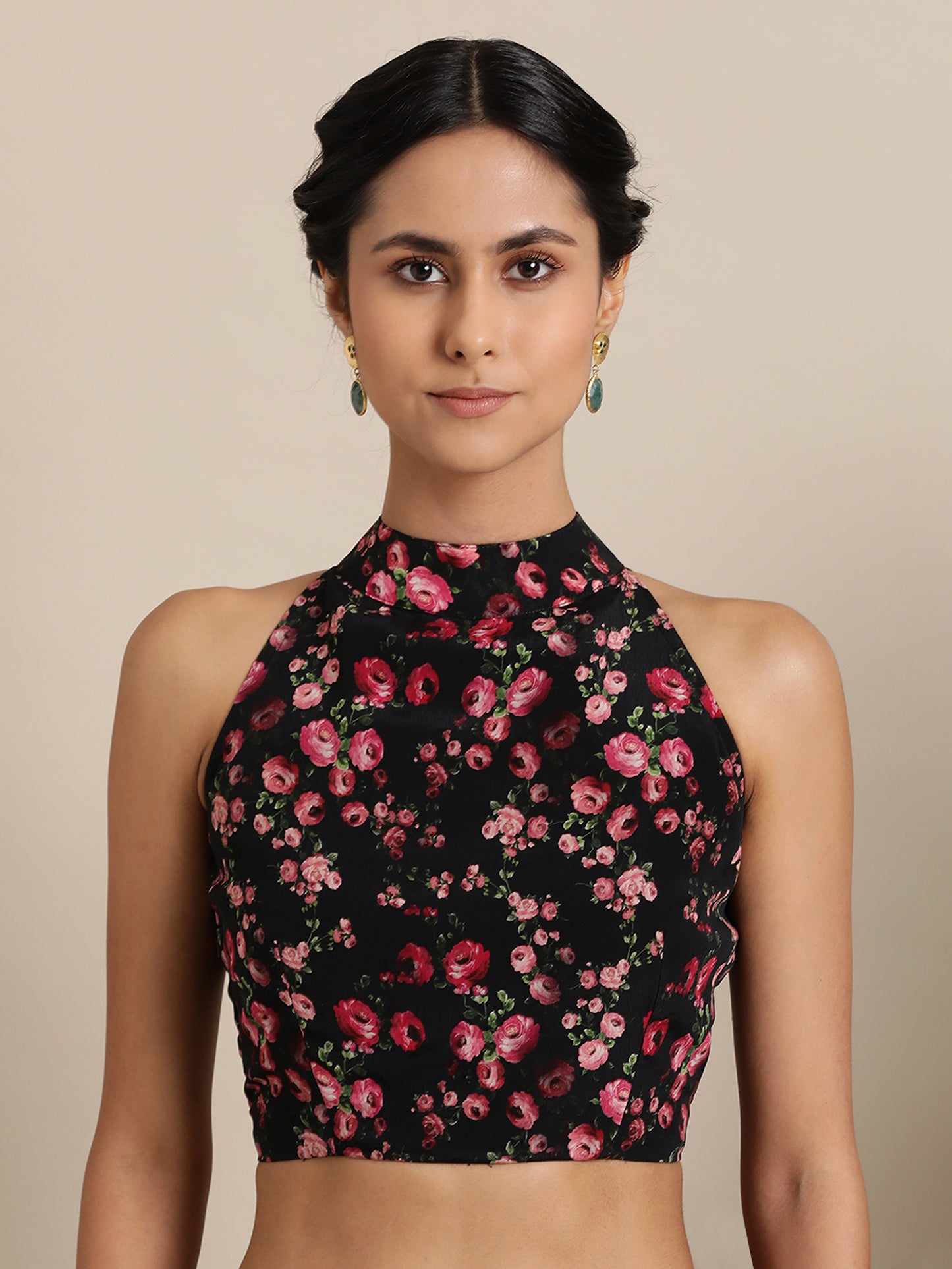 Rose Garden Saree in Viscose Georgette Black Saree