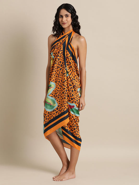 Untamed Tropicals Sarong in Silky Cotton