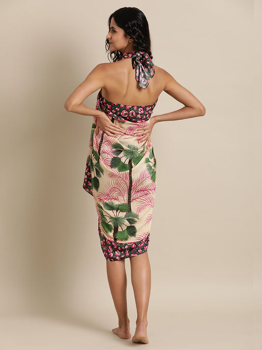 Palm Paradise sarong in Silky Cotton