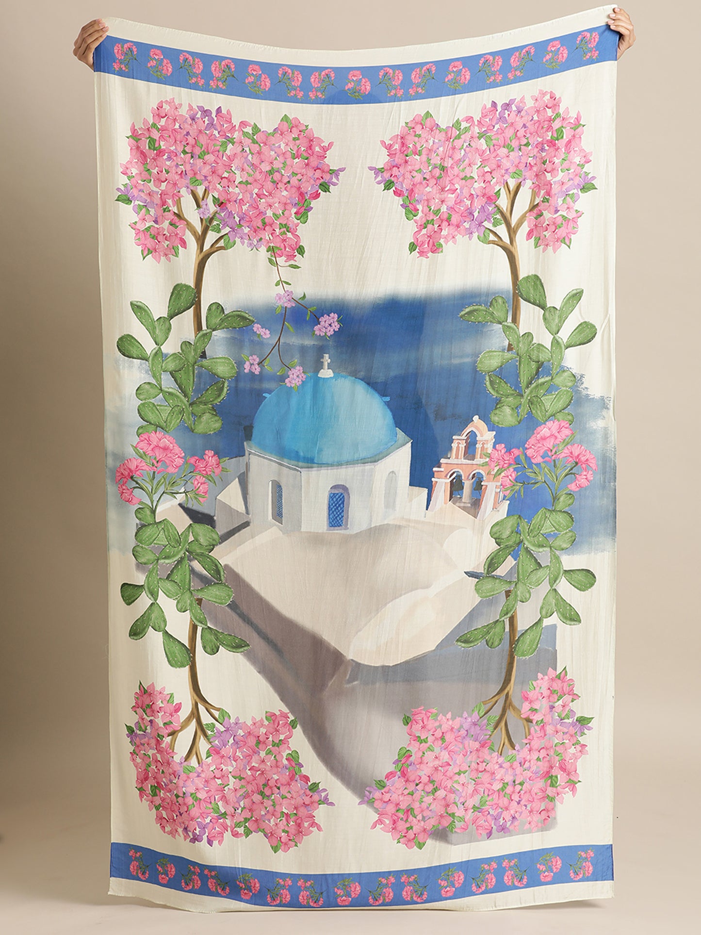 Greek Escape Sarong in Silky Cotton Ivory Sarong