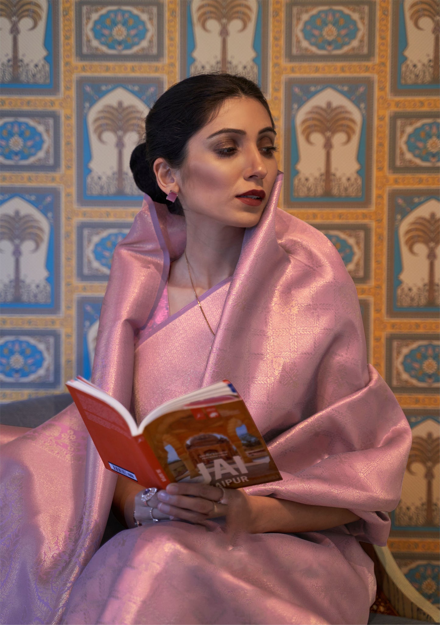 Mauve Kumbhi Silk - Petals Handloom Saree