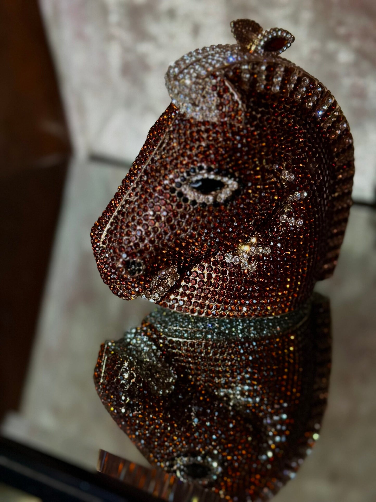 Majestic Gallop Glamour Swarovski Horse Clutch
