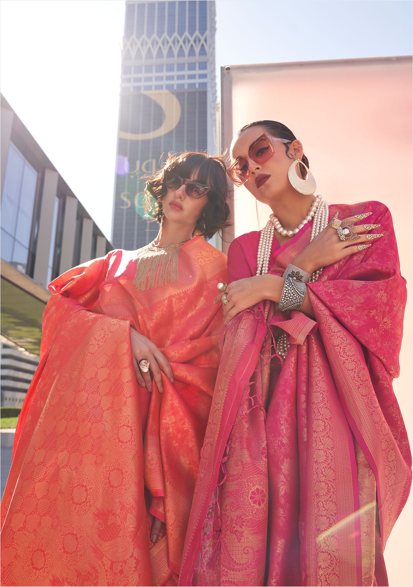 Pink Kzainaab Handloom Silk Saree