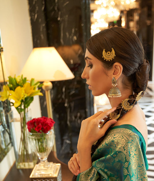 Green Kaabha Silk Handloom Saree