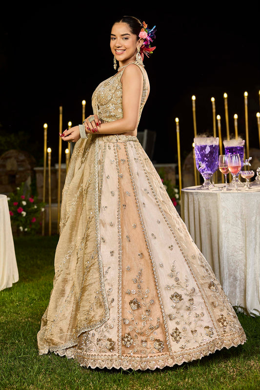 Multi Color Satin Silk Sequins Embroidered Ready to Wear Lehenga Choli