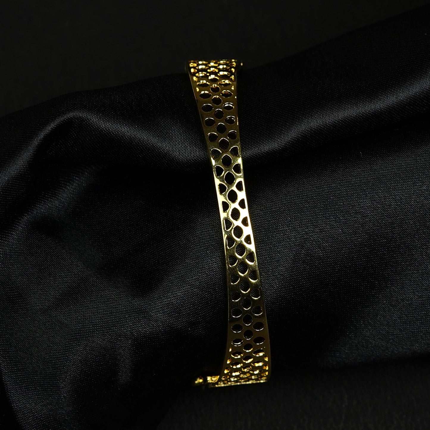 Zevar Club 22K Gold-Plated Handcrafted Statement Bracelet with AAA Cubic Zirconia Leaf Cluster Design