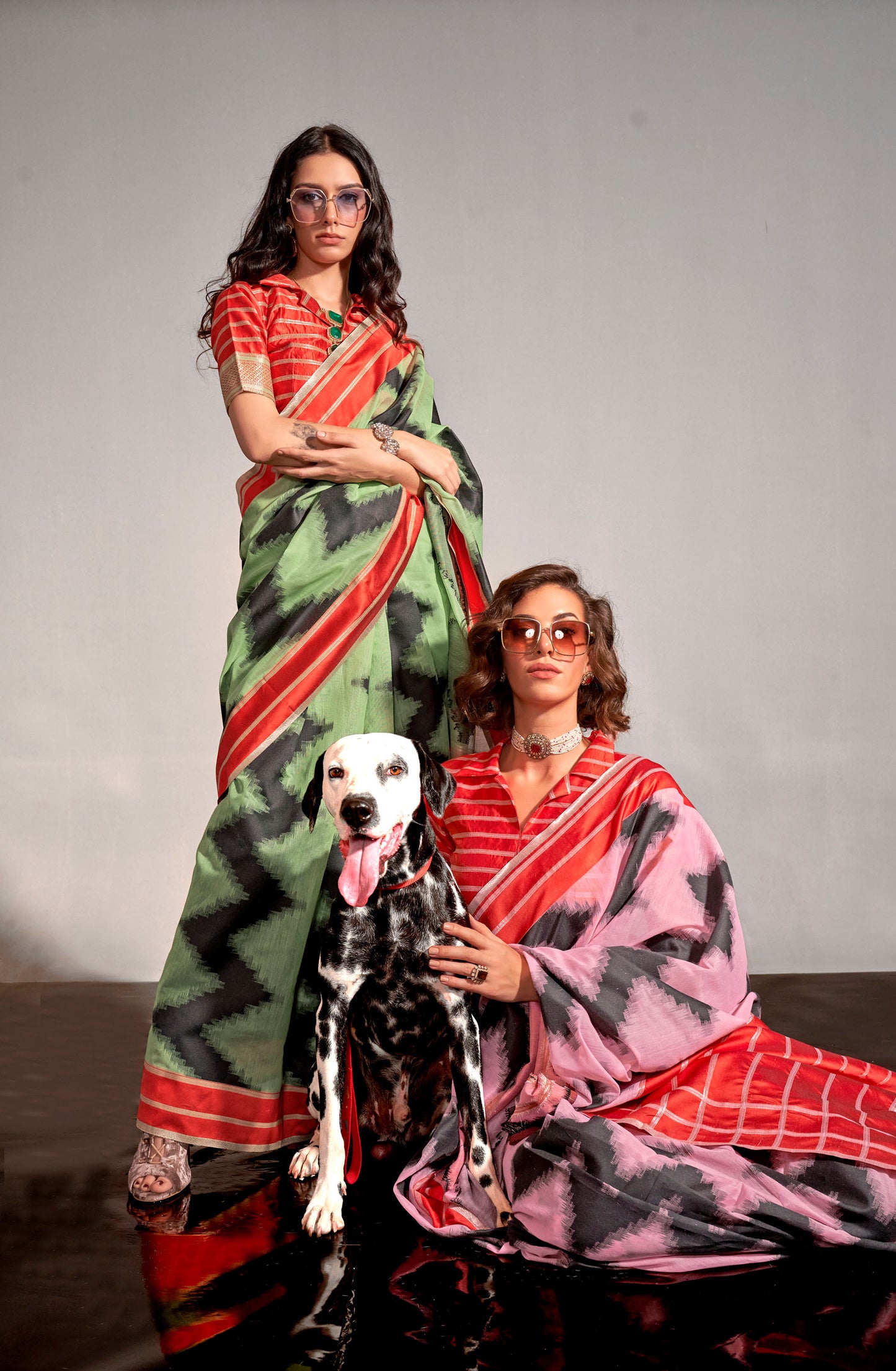 Dark green Khimsaar Spun Handloom Saree