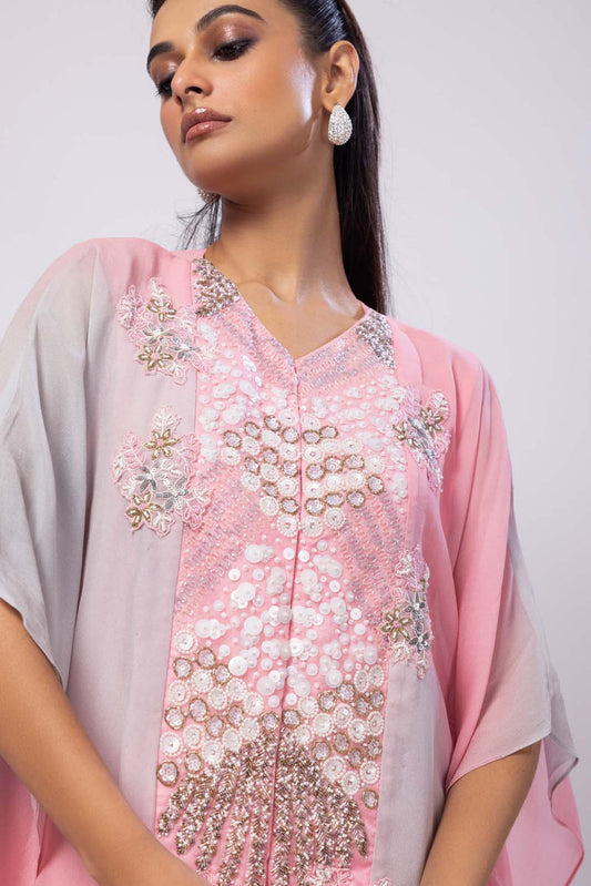 Blush Mist Shaded Kaftan Set