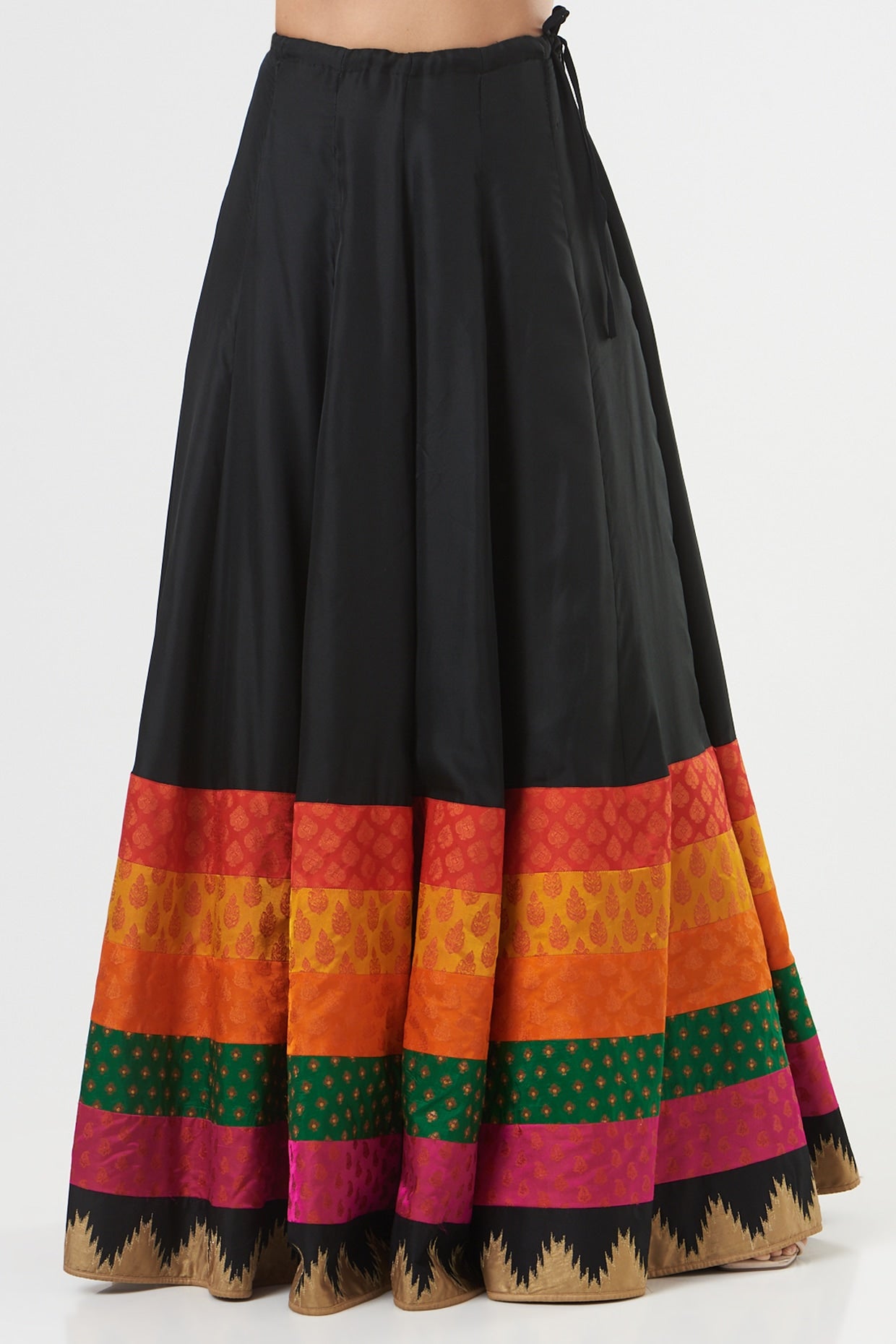 Black Silk Designer Bridal Lehenga Set