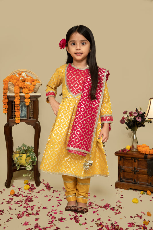 Spicy Mustard kids Anarkali