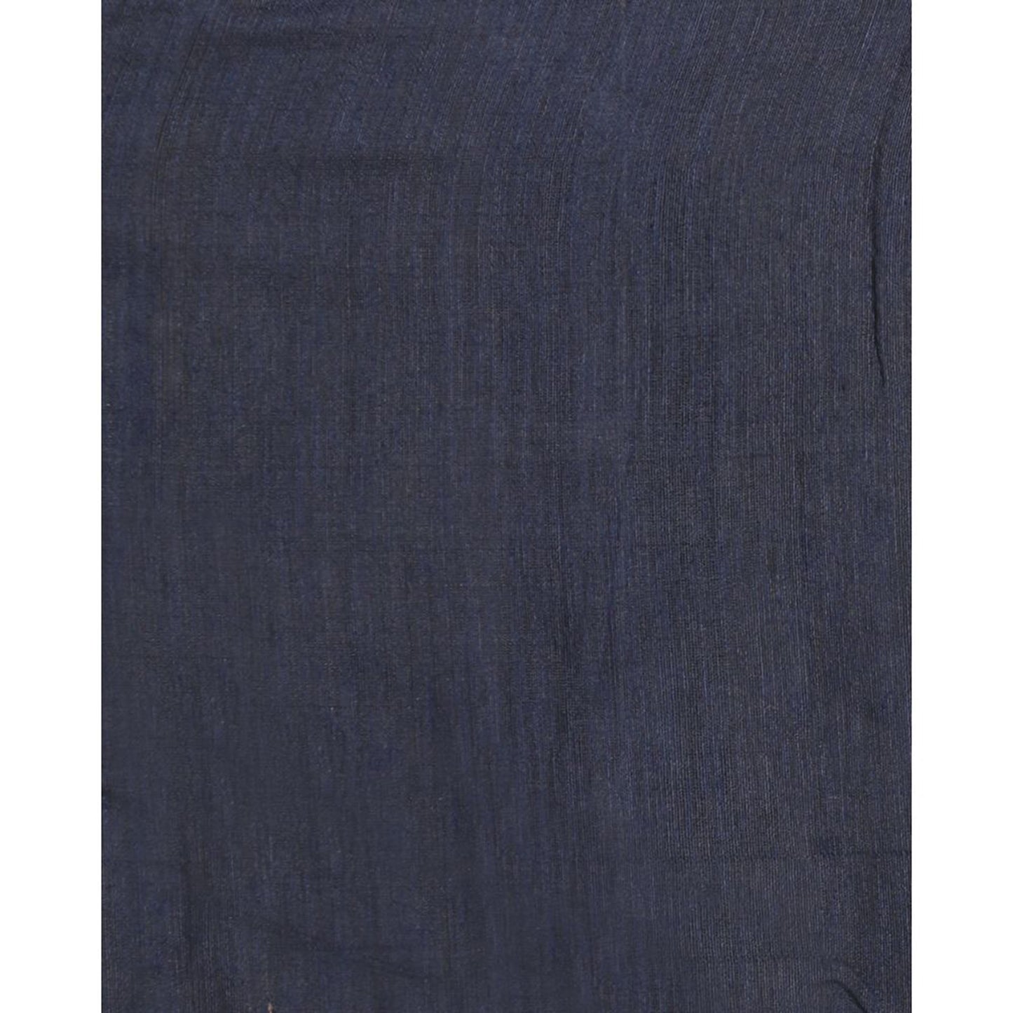 Navy Blue Sequence Handloom Blended Cotton Saree