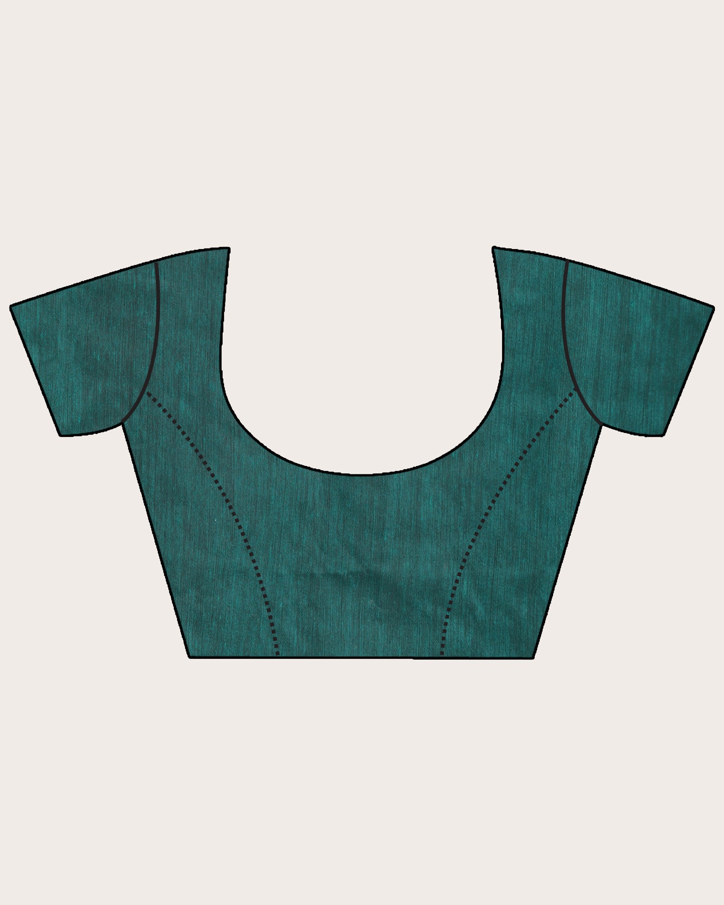 Teal Cotton Blend Handloom Jamdani Saree