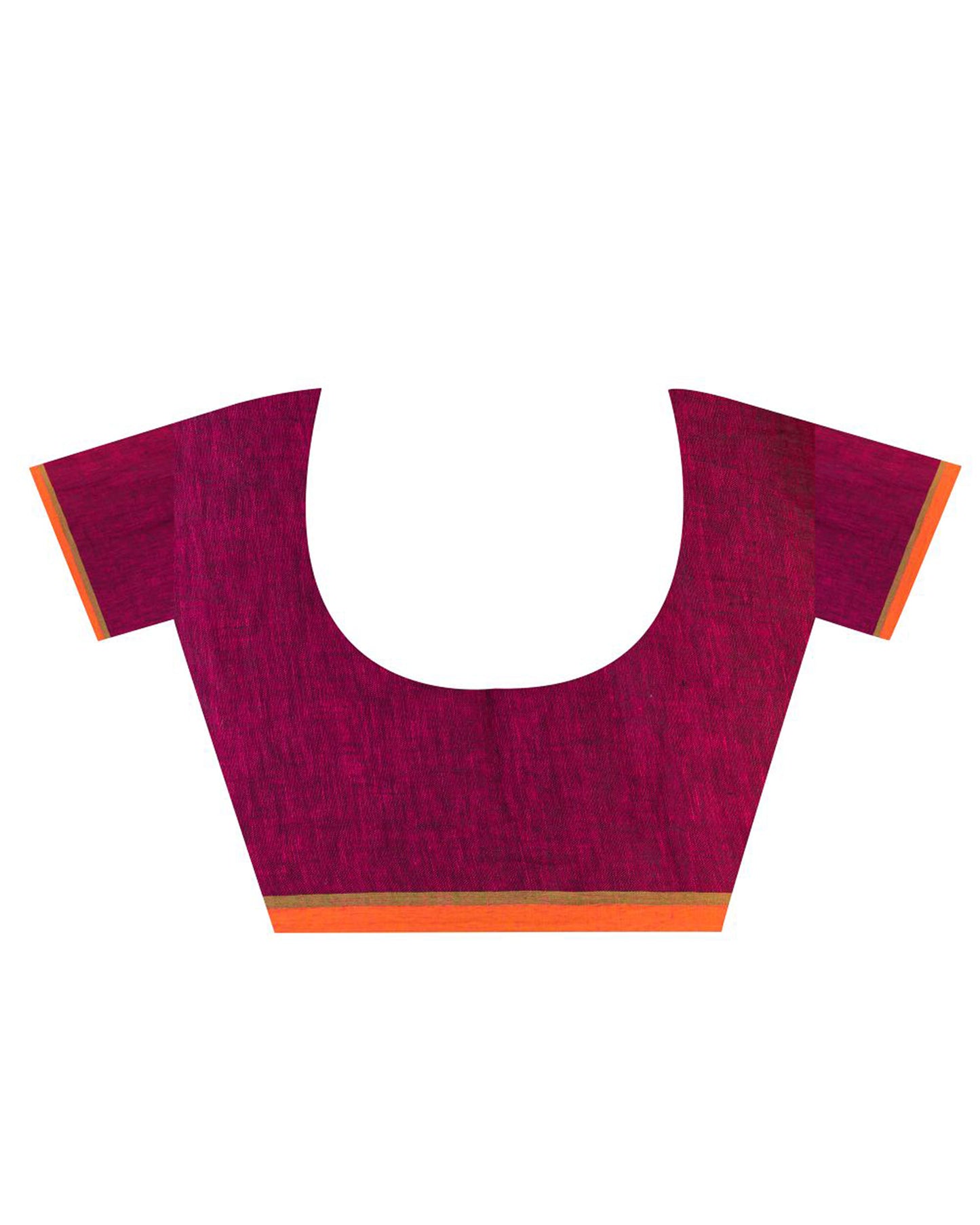 Maroon Handwoven Linen Saree