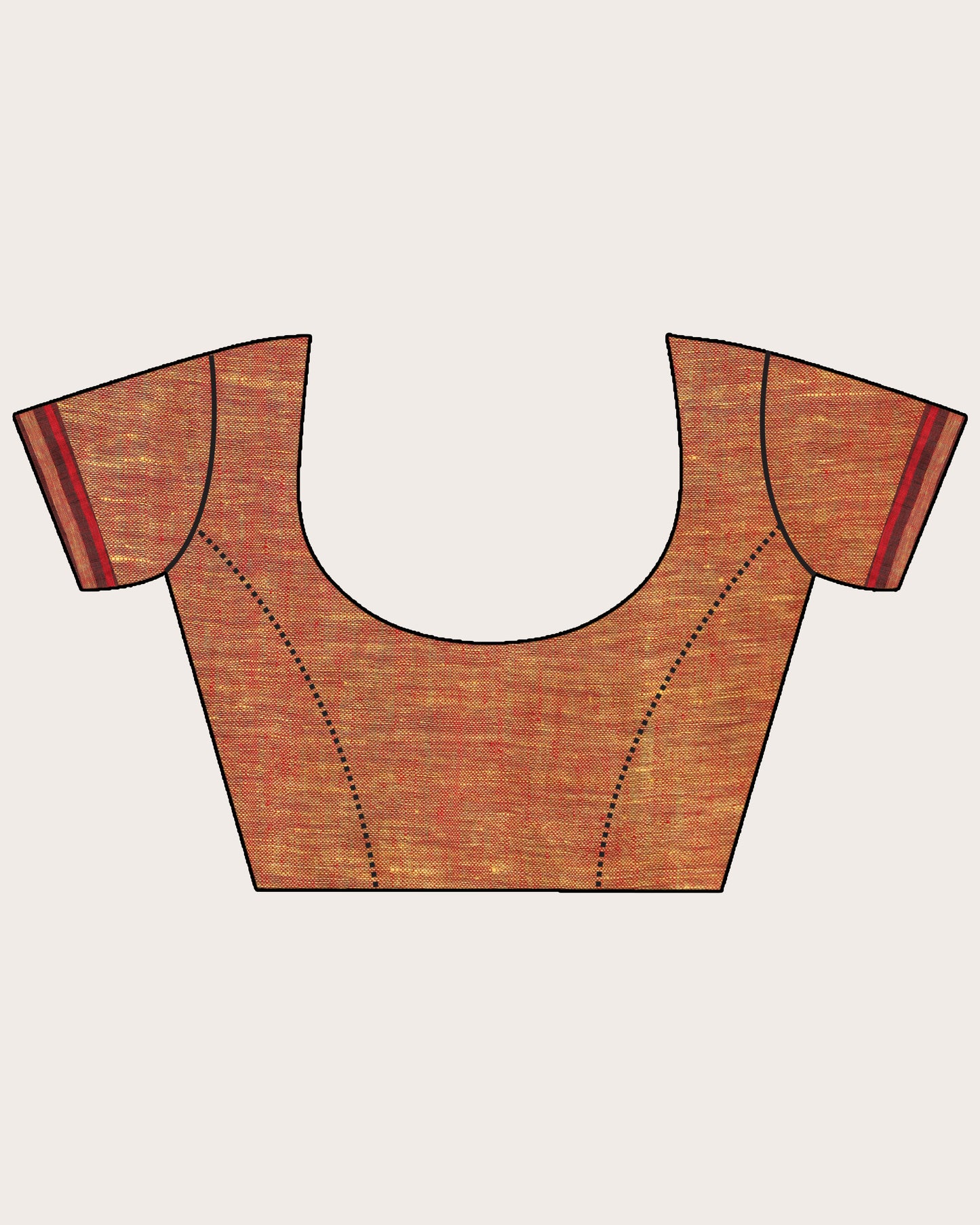 Maroon Lime Traditional Handloom Linen Saree