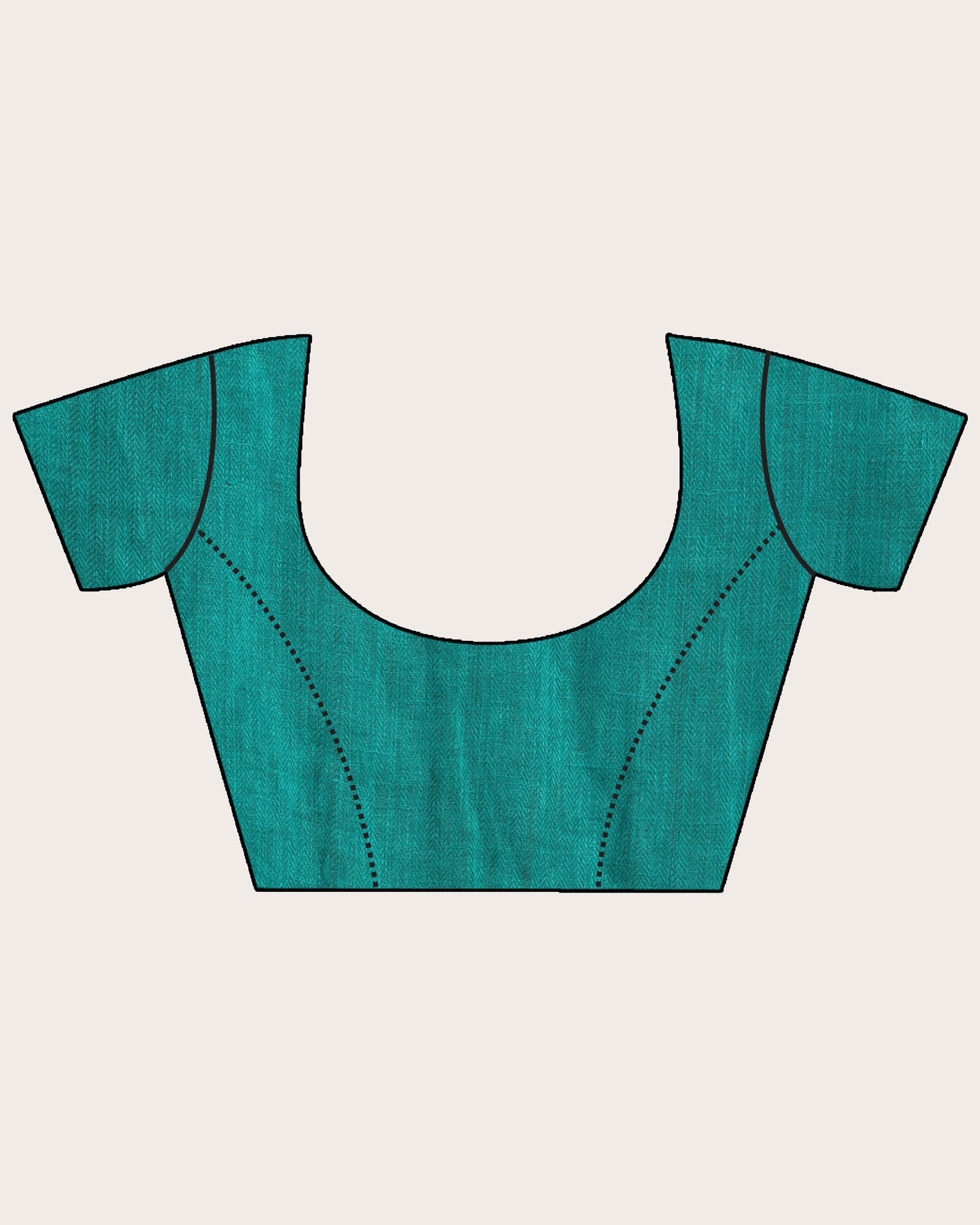 Turquoise Traditional Handloom Linen Saree