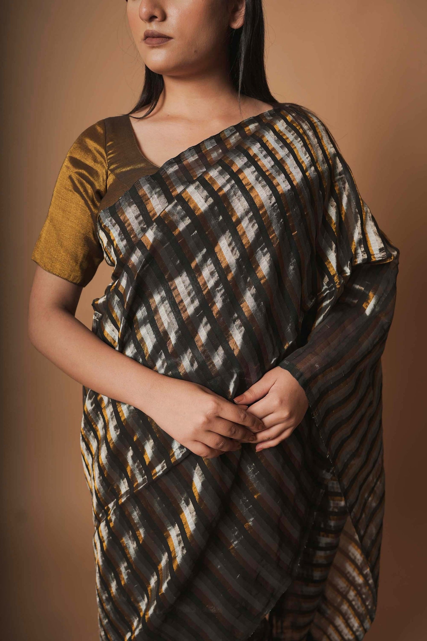 Aashna | Black Handloom Cotton Saree