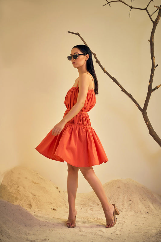 ELSIE Orange Dress