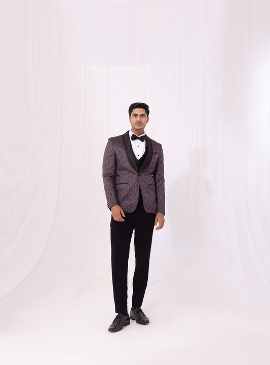 Purple Italian Silk Tuxedo for Reception