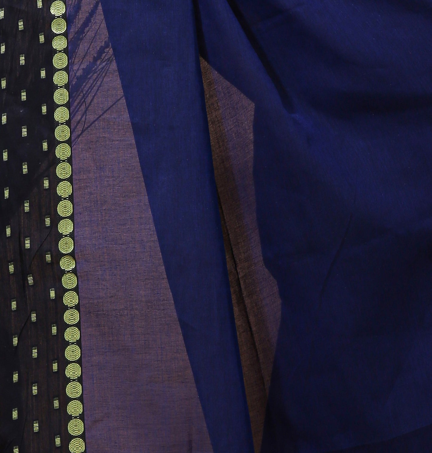 Dori Blue Cotton Self Design Saree