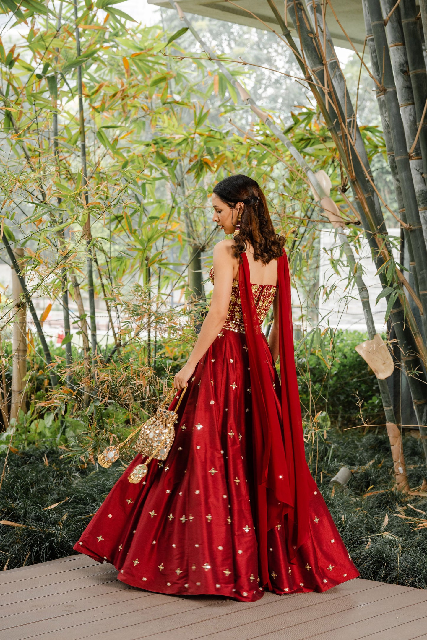 Maroon Aarzoo lehenga set
