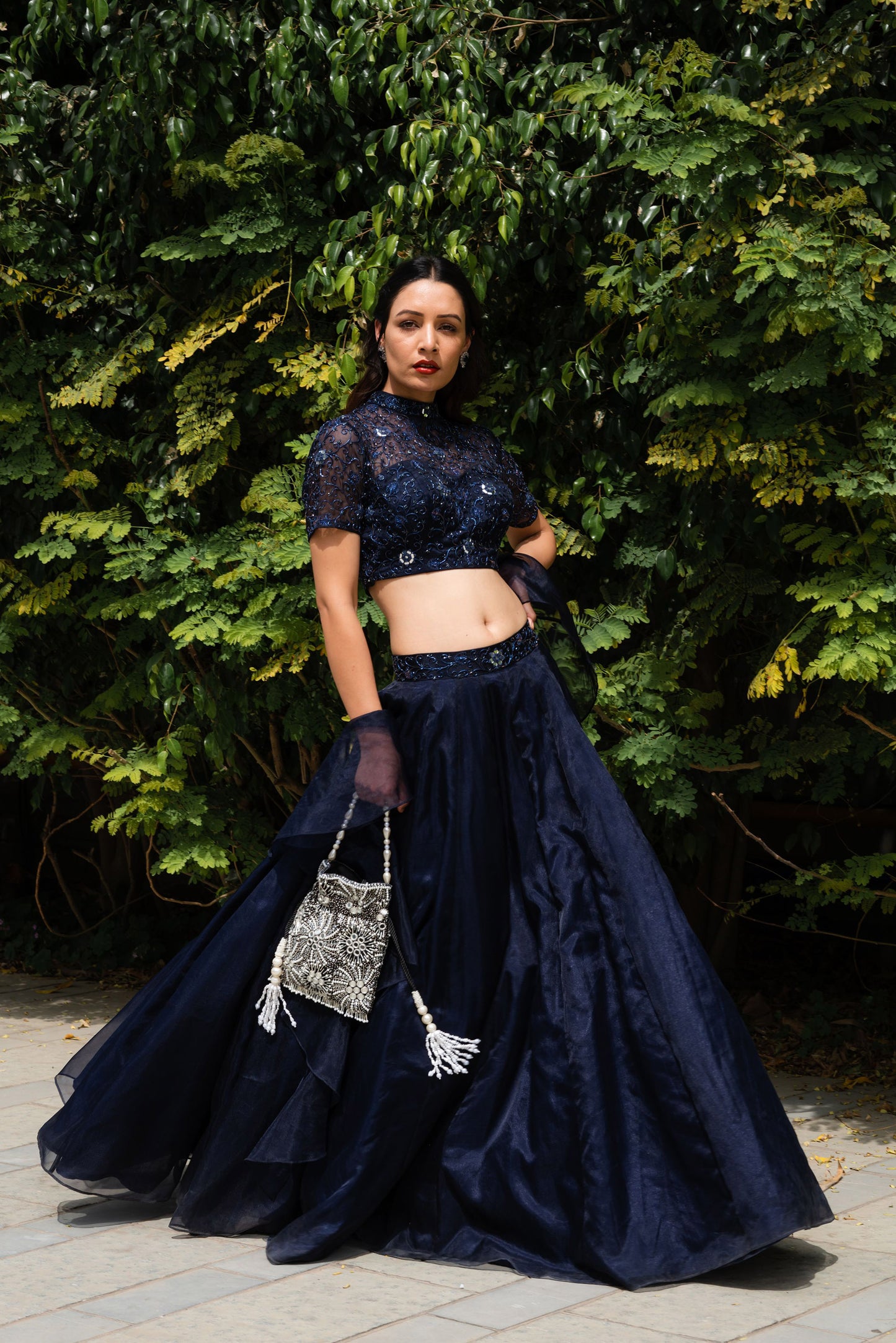 Blue Maheem lehenga set
