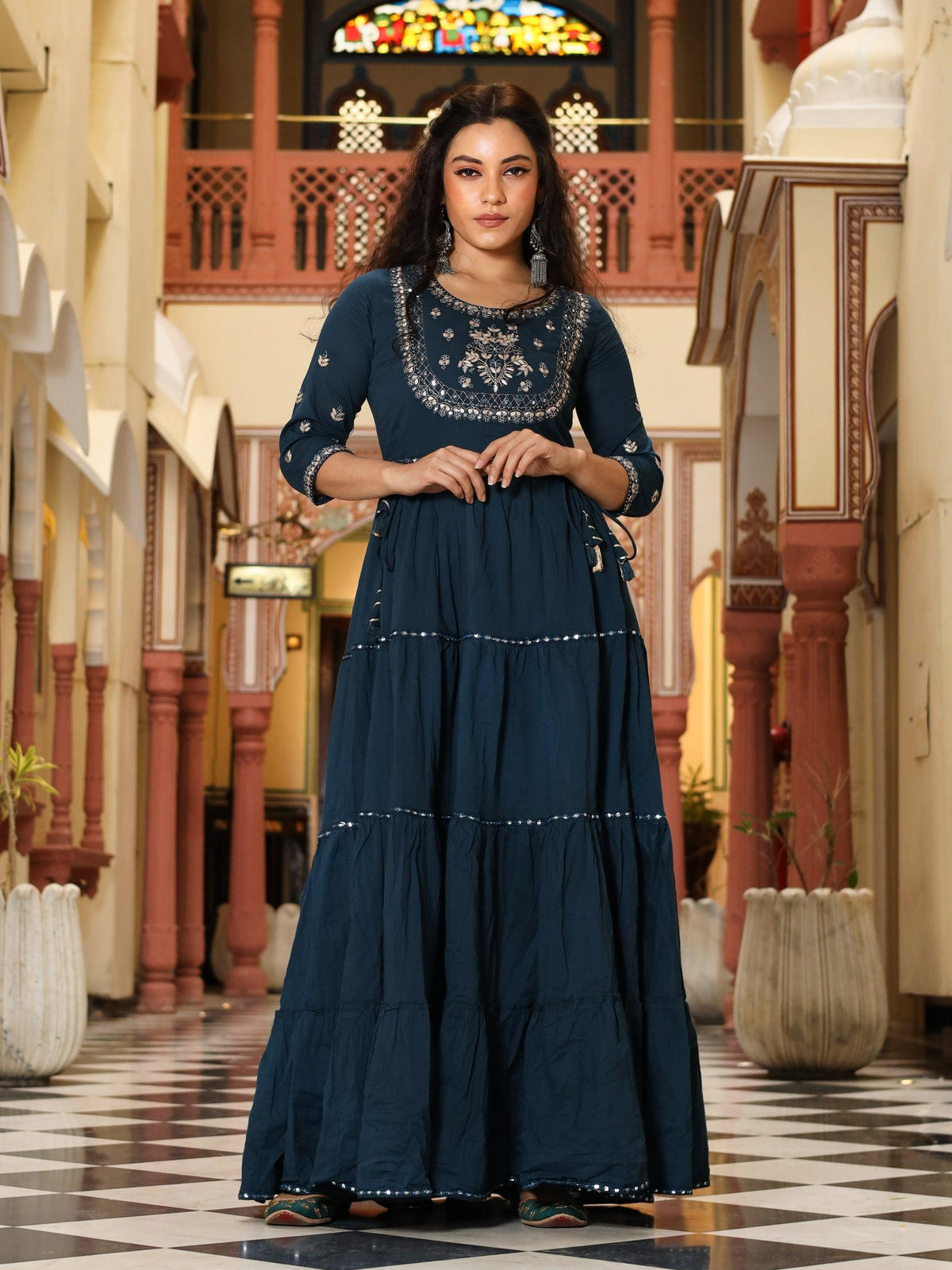 Teal Green Anarkali Kurta