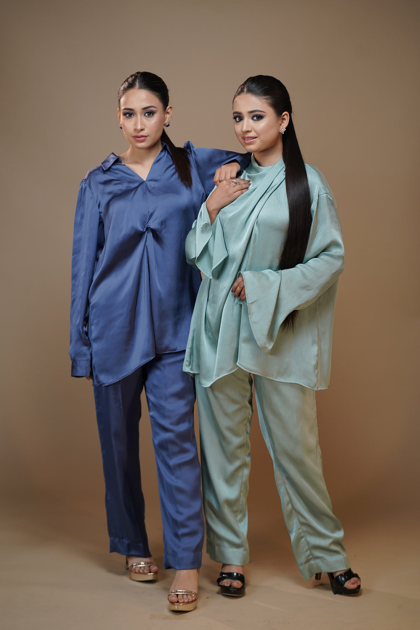 Sea Green Draped Serenity Pant Set