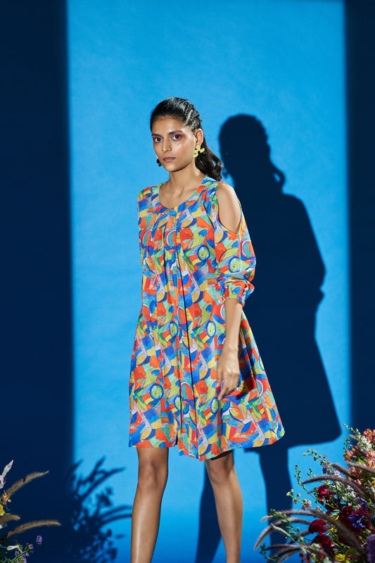 Eden's Enchantment Abstract Midi Dress